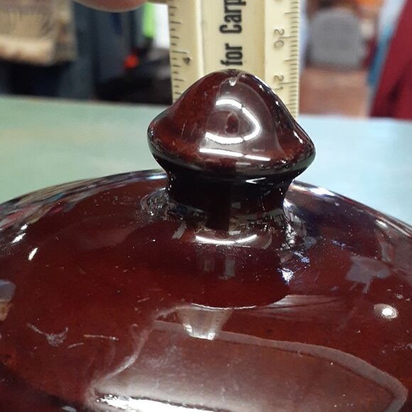 Vintage stoneware soup pot, toothpick holder, and egg dish. - Picture 6 of 15